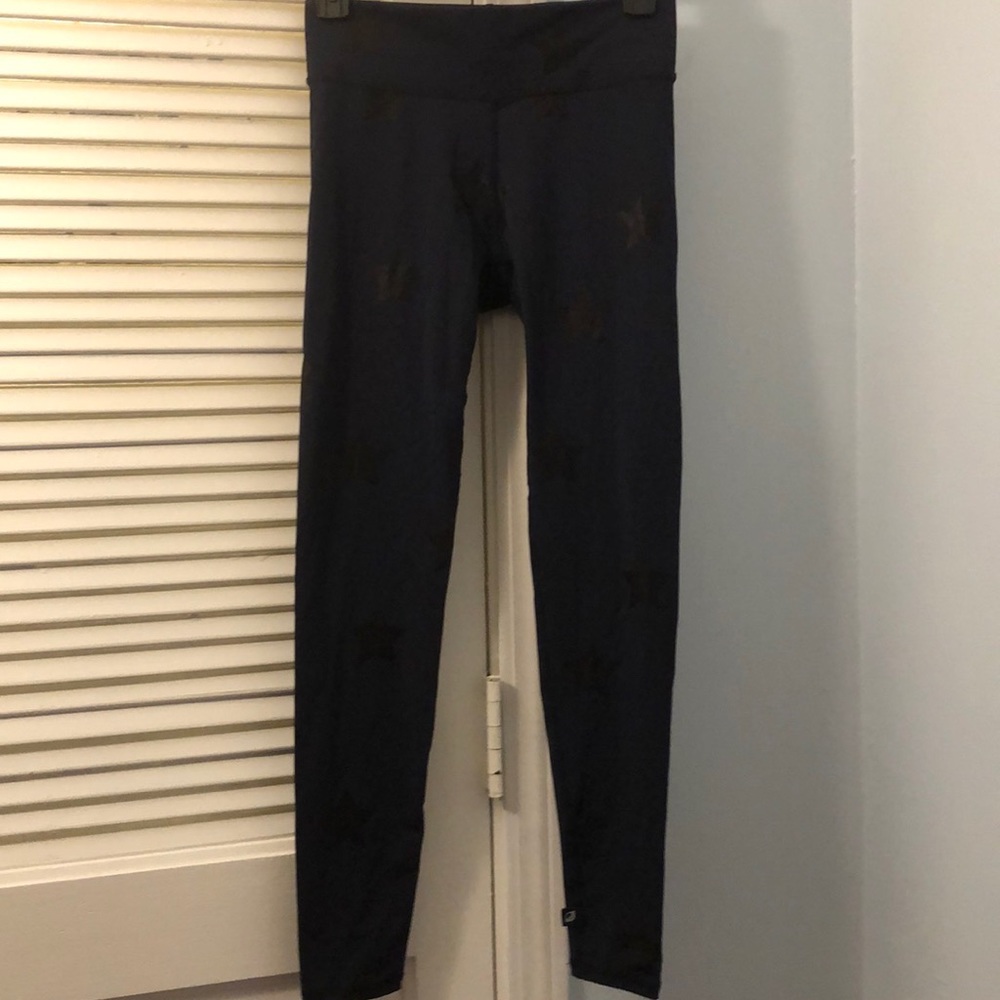 Kids dark blue leggings with star pattern